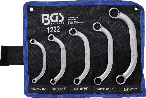 BGS Starter- und Blockschlüssel-Satz | Zollgrößen | SW 1/4" - 7/8" | 5-tlg.