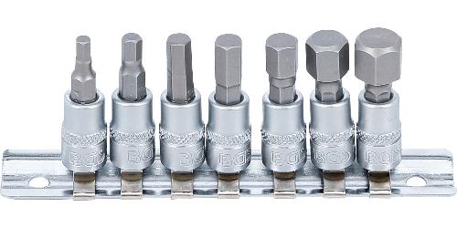BGS Bit-Einsatz-Satz | Antrieb Innenvierkant 6,3 mm (1/4") | Innensechskant 4 - 12 mm | 7-tlg.