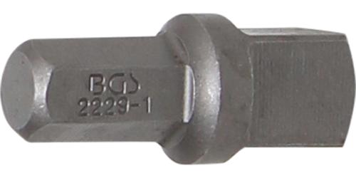 BGS Bit-Knarren-Adapter | Außensechskant 8 mm (5/16") - Außenvierkant 10 mm (3/8") | 30 mm