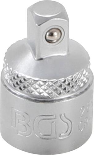 BGS Steckschlüssel-Adapter | Innenvierkant 10 mm (3/8") - Außenvierkant 6,3 mm (1/4")