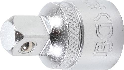 BGS Steckschlüssel-Adapter | Innenvierkant 12,5 mm (1/2") - Außenvierkant 10 mm (3/8")