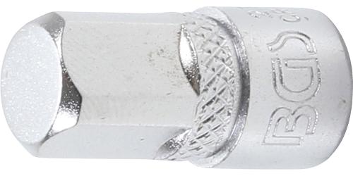 BGS Steckschlüssel-Adapter | Innenvierkant 6,3 mm (1/4") - Außenvierkant 10 mm (3/8")