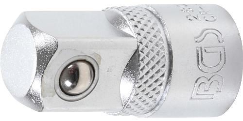 BGS Steckschlüssel-Adapter | Innenvierkant 10 mm (3/8") - Außenvierkant 12,5 mm (1/2")