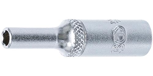 BGS Steckschlüssel-Einsatz Super Lock, tief | Antrieb Innenvierkant 6,3 mm (1/4") | SW 4 mm