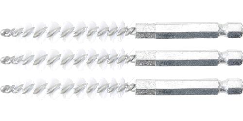 BGS Nylonbürste | 8 mm | Antrieb Außensechskant 6,3 mm (1/4") | 3-tlg.