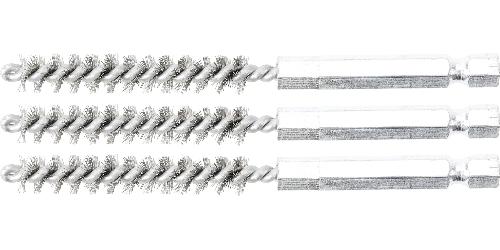 BGS Stahlbürste | 8 mm | Antrieb Außensechskant 6,3 mm (1/4") | 3-tlg.