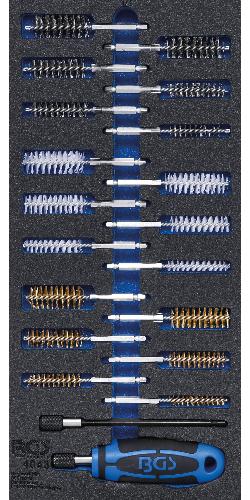 BGS Werkstattwageneinlage 1/3: Bürsten-Sortiment | 20-tlg.