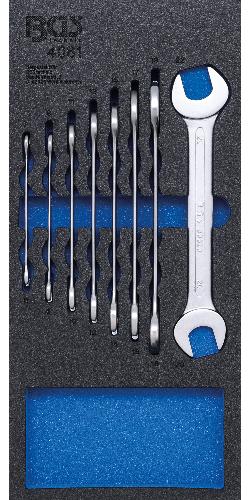 BGS Werkstattwageneinlage 1/3: Doppel-Maulschlüssel-Satz | SW 6 - 22 mm | 8-tlg.