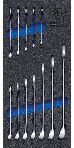 BGS Werkstattwageneinlage 1/3: Maul-Ringschlüssel-Satz | SW 6 - 22 mm | 12-tlg.