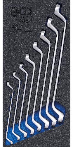 BGS Werkstattwageneinlage 1/3: Doppel-Ringschlüssel-Satz | SW 6 x 7 - 20 x 22 mm | tief gekröpft | 8-tlg.