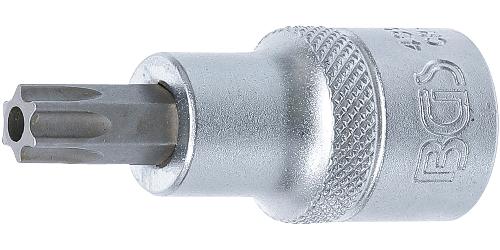 BGS Bit-Einsatz | Antrieb Innenvierkant 12,5 mm (1/2") | T-Profil (für Torx) mit Bohrung T50