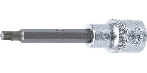 BGS Bit-Einsatz | Länge 100 mm | Antrieb Innenvierkant 12,5 mm (1/2") | Innenvielzahn (für XZN) M6