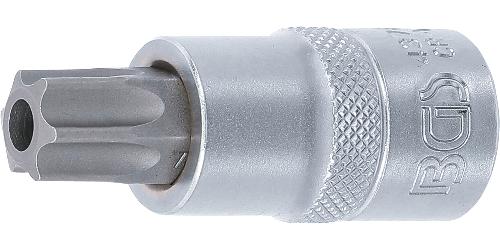 BGS Bit-Einsatz | Antrieb Innenvierkant 12,5 mm (1/2") | T-Profil (für Torx) mit Bohrung T60