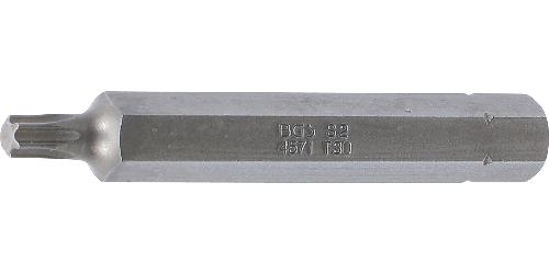 BGS Bit | Länge 75 mm | Antrieb Außensechskant 10 mm (3/8") | T-Profil (für Torx) T30