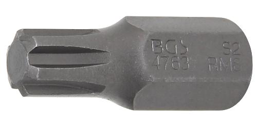BGS Bit | Länge 30 mm | Antrieb Außensechskant 10 mm (3/8") | Keil-Profil (für RIBE) M8
