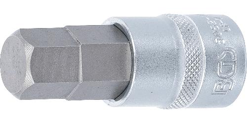 BGS Bit-Einsatz | Antrieb Innenvierkant 12,5 mm (1/2") | Innensechskant 18 mm