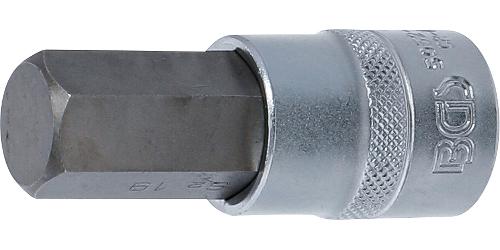 BGS Bit-Einsatz | Antrieb Innenvierkant 12,5 mm (1/2") | Innensechskant 19 mm