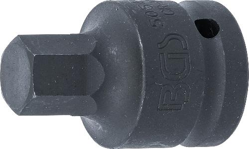 BGS Kraft-Bit-Einsatz | Länge 55 mm | Antrieb Innenvierkant 20 mm (3/4") | Innensechskant 17 mm