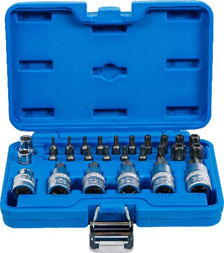 BGS Bit- und Bit-Einsatz-Satz | 12,5 mm (1/2") | T-Profil (für Torx) | 27-tlg.