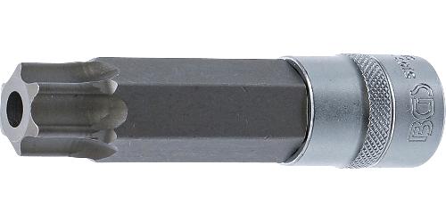 BGS Bit-Einsatz | Länge 110 mm | Antrieb Innenvierkant 12,5 mm (1/2") | T-Profil (für Torx) mit Bohrung T100