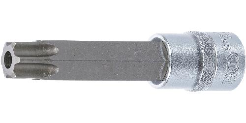 BGS Bit-Einsatz | Länge 110 mm | Antrieb Innenvierkant 12,5 mm (1/2") | T-Profil (für Torx) mit Bohrung T80