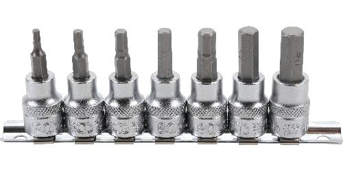 BGS Bit-Einsatz-Satz | Antrieb Innenvierkant 10 mm (3/8") | Innensechskant 3 - 10 mm | 7-tlg.