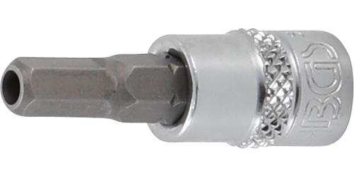 BGS Bit-Einsatz | Antrieb Innenvierkant 6,3 mm (1/4") | Innensechskant mit Bohrung 5 mm