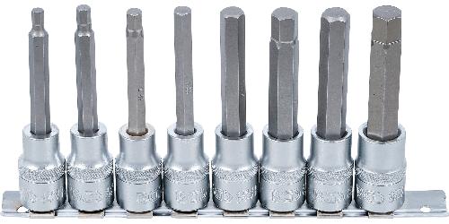 BGS Bit-Einsatz-Satz | Antrieb Innenvierkant 12,5 mm (1/2") | Innensechskant 5 - 13 mm | 8-tlg.