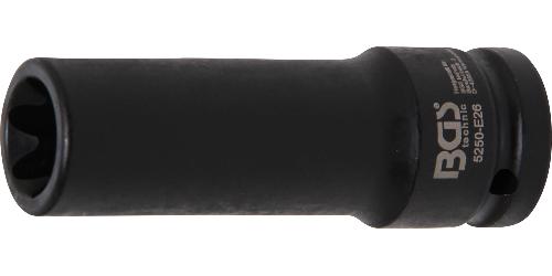BGS Kraft-Steckschlüssel-Einsatz E-Profil, tief | Antrieb Innenvierkant 20 mm (3/4") | SW E26