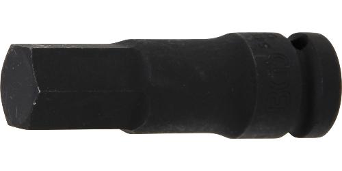 BGS Kraft-Bit-Einsatz | Länge 75 mm | Antrieb Innenvierkant 12,5 mm (1/2") | Innensechskant 19 mm