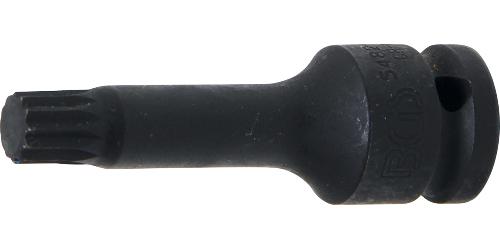 BGS Kraft-Bit-Einsatz | Länge 75 mm | Antrieb Innenvierkant 12,5 mm (1/2") | Innenvielzahn (für XZN) M12