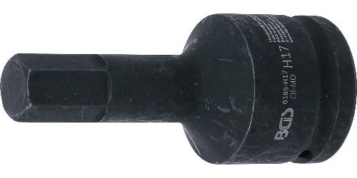 BGS Kraft-Bit-Einsatz | Länge 100 mm | Antrieb Innenvierkant 20 mm (3/4") | Innensechskant 17 mm