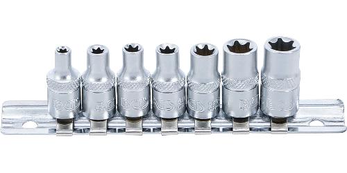 BGS Steckschlüssel-Einsatz-Satz E-Profil | Antrieb Innenvierkant 6,3 mm (1/4") | SW E4 - E11 | 7-tlg.