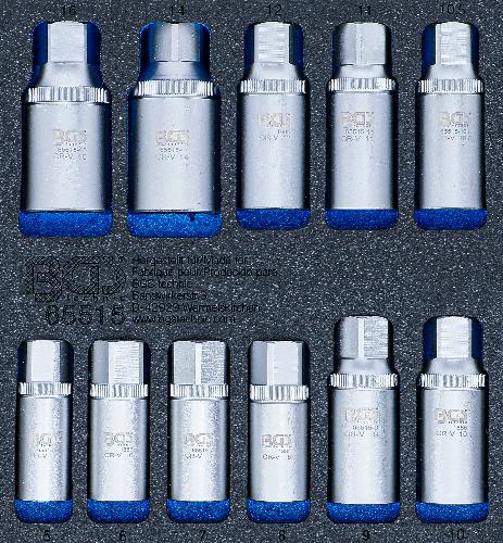 BGS Werkstattwageneinlage 1/6: Stehbolzen-Ausdreher-Satz | 5 - 16 mm | 11-tlg.