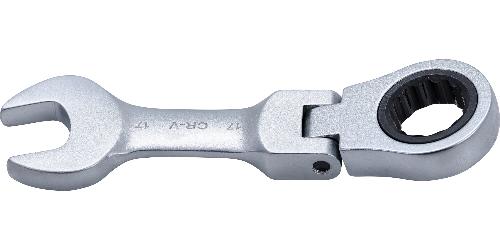 BGS Ratschenring-Maulschlüssel | kurz | abwinkelbar | SW 17 mm