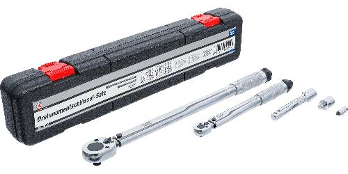 BGS Do It Yourself Drehmomentschlüssel-Satz | Abtrieb Außenvierkant 6,3 mm (1/4") 5 - 25 Nm, 12,5 mm (1/2") 28 - 210 Nm | 5-tlg.