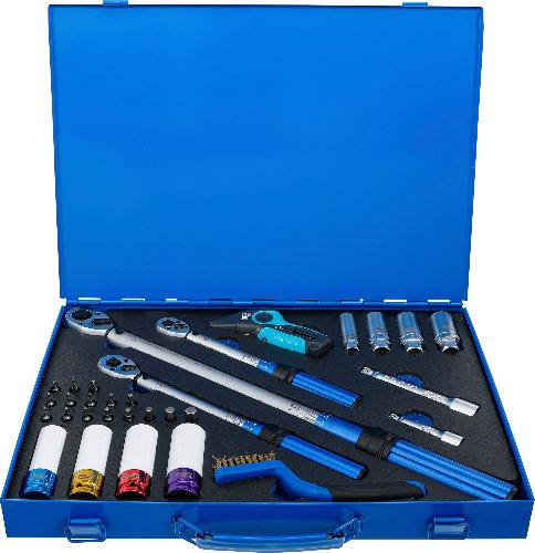 BGS Drehmomentschlüssel-Satz | Abtrieb Außenvierkant 6,3 mm (1/4"), 10 mm (3/8"), 12,5 mm (1/2") | 31-tlg.