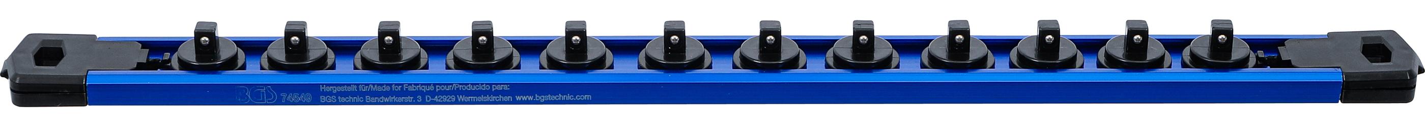 BGS Halteschiene für 12 Steckschlüssel-Einsätze | magnetisch | für Antrieb 6,3 mm (1/4")