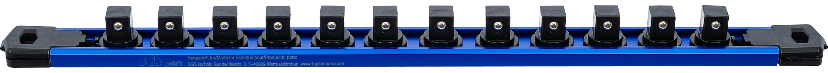 BGS Halteschiene für 12 Steckschlüssel-Einsätze | magnetisch | für Antrieb 12,5 mm (1/2")