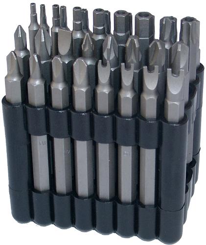 BGS Bit-Satz | lang | Antrieb Außensechskant 6,3 mm (1/4") | verschiedene Profile | 32-tlg.