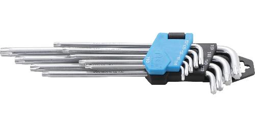 BGS Winkelschlüssel-Satz | extra lang | T-Profil (für Torx) T10 - T50 | 9-tlg.