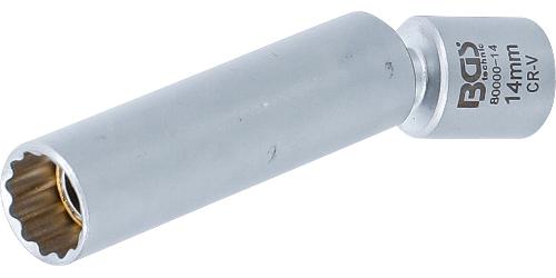 BGS Glüh- und Zündkerzen-Gelenk-Einsatz | Antrieb Innenvierkant 10 mm (3/8") | SW 14 mm