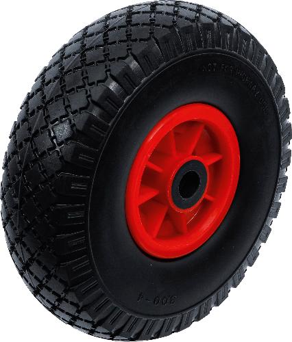 BGS Do It Yourself Rad für Sackkarren / Bollerwagen | PU, rot/schwarz | 260 mm