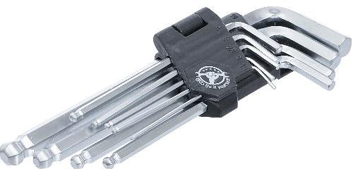 BGS Do It Yourself Winkelschlüssel-Satz | Innensechskant / Innensechskant mit Kugelkopf 1,5 - 10 mm | 9-tlg.