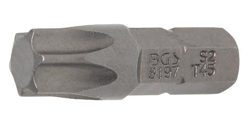 BGS Bit | Länge 25 mm | Antrieb Außensechskant 6,3 mm (1/4") | T-Profil (für Torx) T45