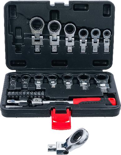 BGS Do It Yourself Einsteck-Ratschenring-Schlüssel- und Bit-Satz | 6 - 20 mm | 27-tlg.
