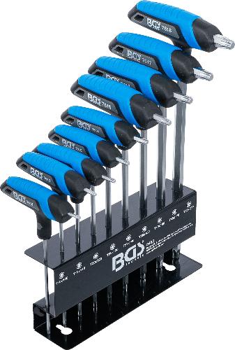 BGS T-Griff-Schlüssel-Satz | T-Profil (für Torx) T10 - T50 | 9-tlg.
