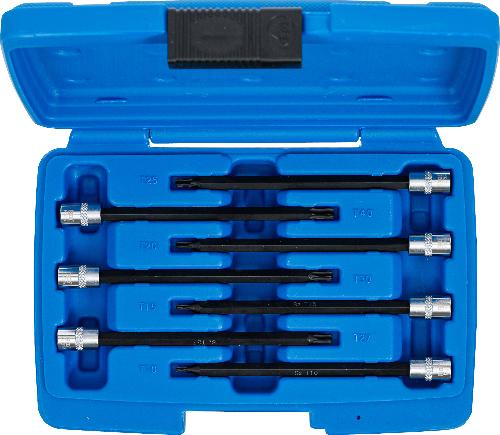 BGS Bit-Einsatz-Sortiment | Antrieb Innenvierkant 6,3 mm (1/4") | T-Profil (für Torx) mit Kugelkopf T10 - T40 | 7-tlg.