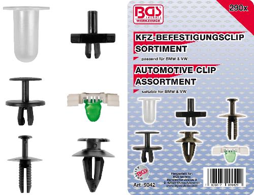 BGS Kfz-Befestigungsclip-Sortiment für BMW, VW | 290-tlg.