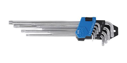 BGS Winkelschlüssel-Satz | extra lang + extra kurz | T-Profil (für Torx) T10 - T50 | 9-tlg.